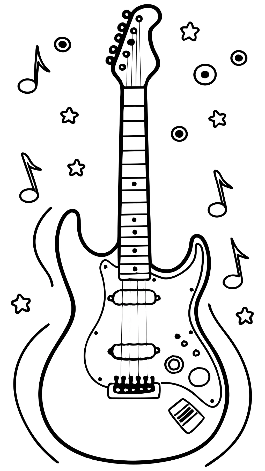 coloriages de guitare électrique